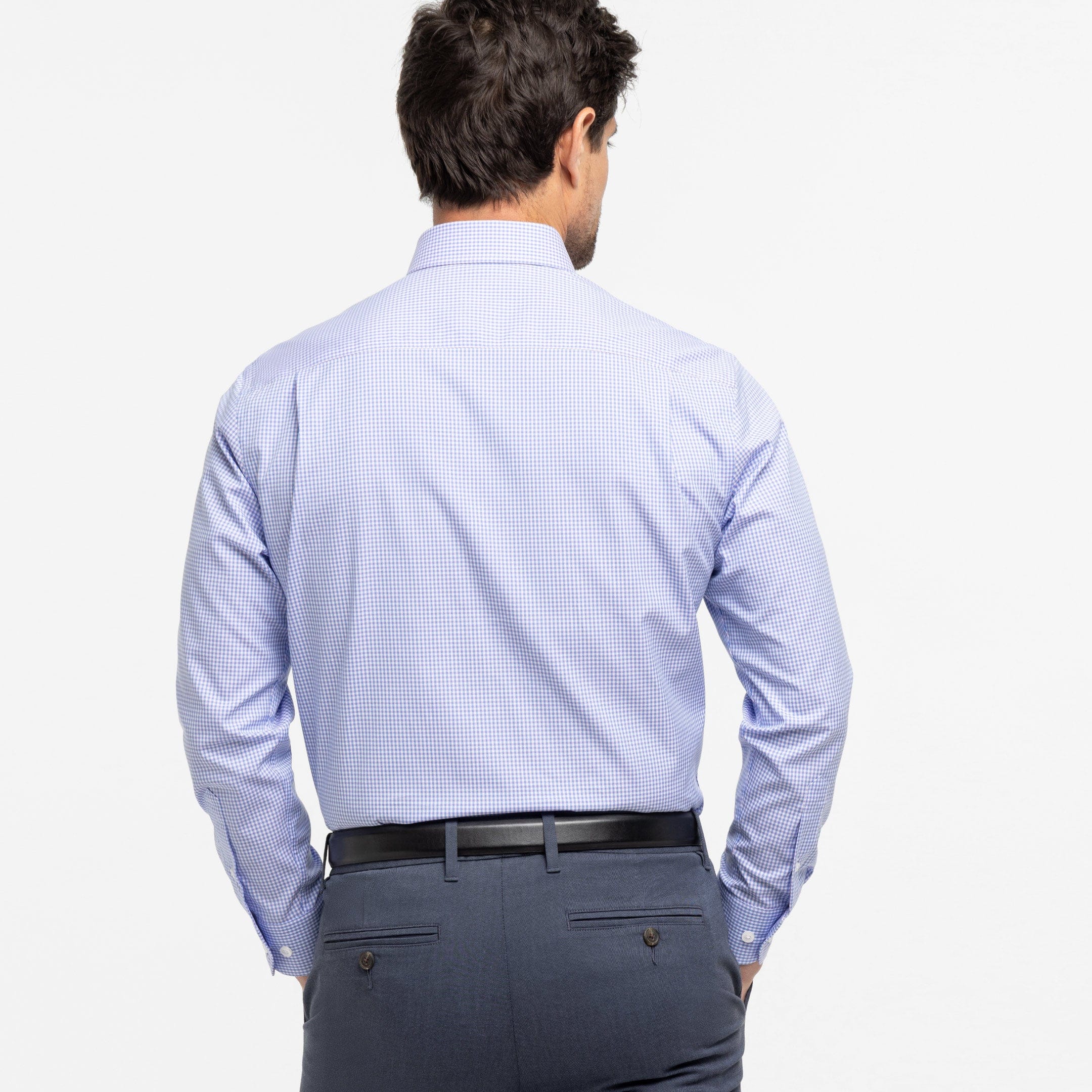 Ash & Erie Vineyard Gingham Wrinkle Resistant Dress Shirt for Short Men   Dress Shirts