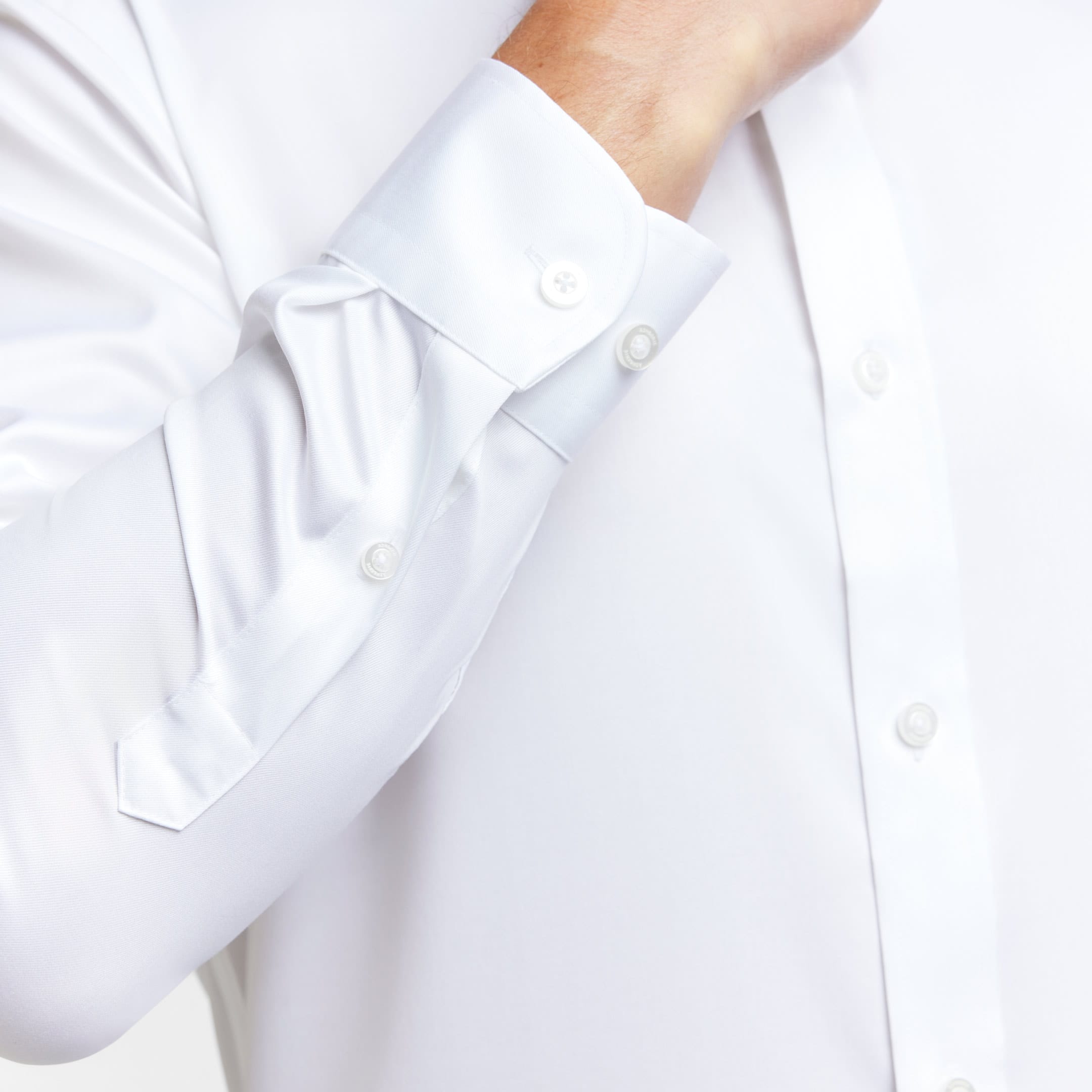 Ash & Erie White Wrinkle Resistant Dress Shirt for Short Men   Dress Shirts