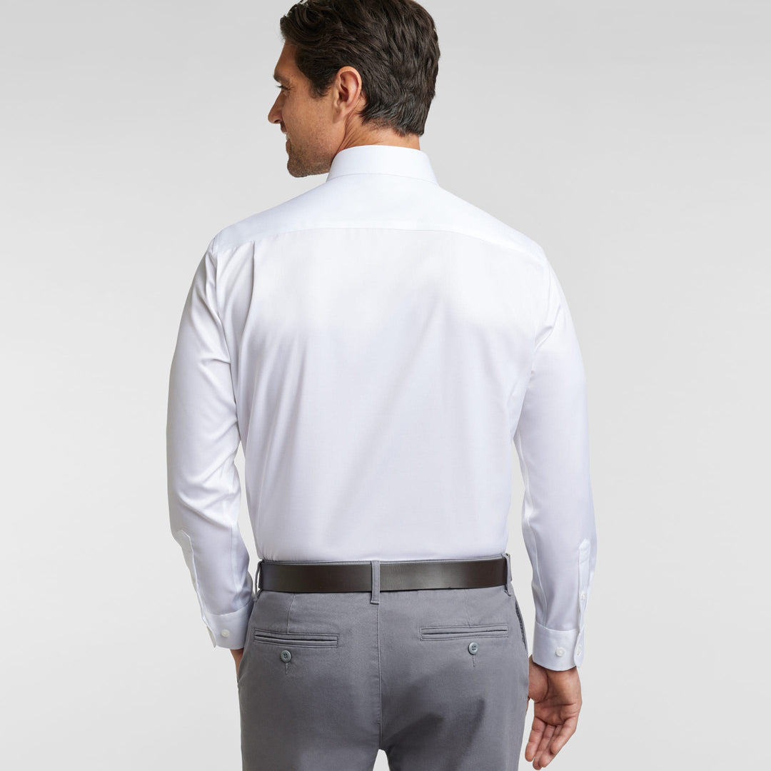Ash & Erie White Wrinkle Resistant Dress Shirt for Short Men White / 15 / Standard