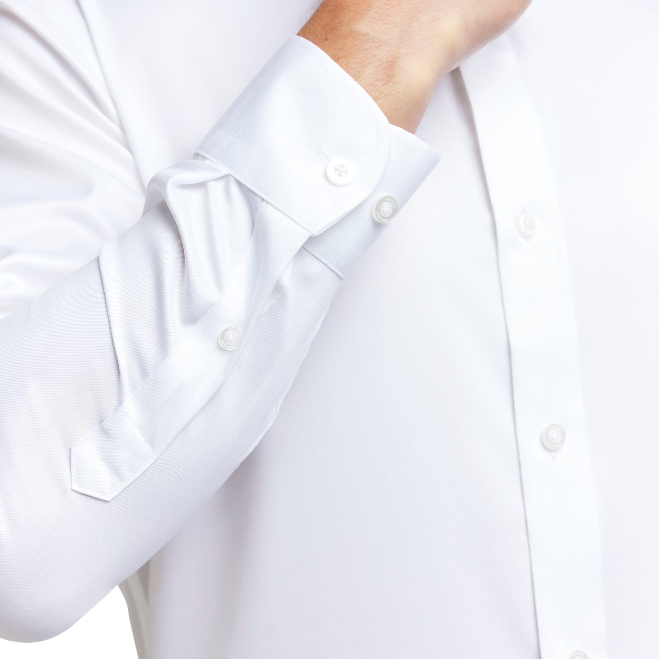 Ash & Erie White Wrinkle Resistant Dress Shirt for Short Men   Dress Shirts