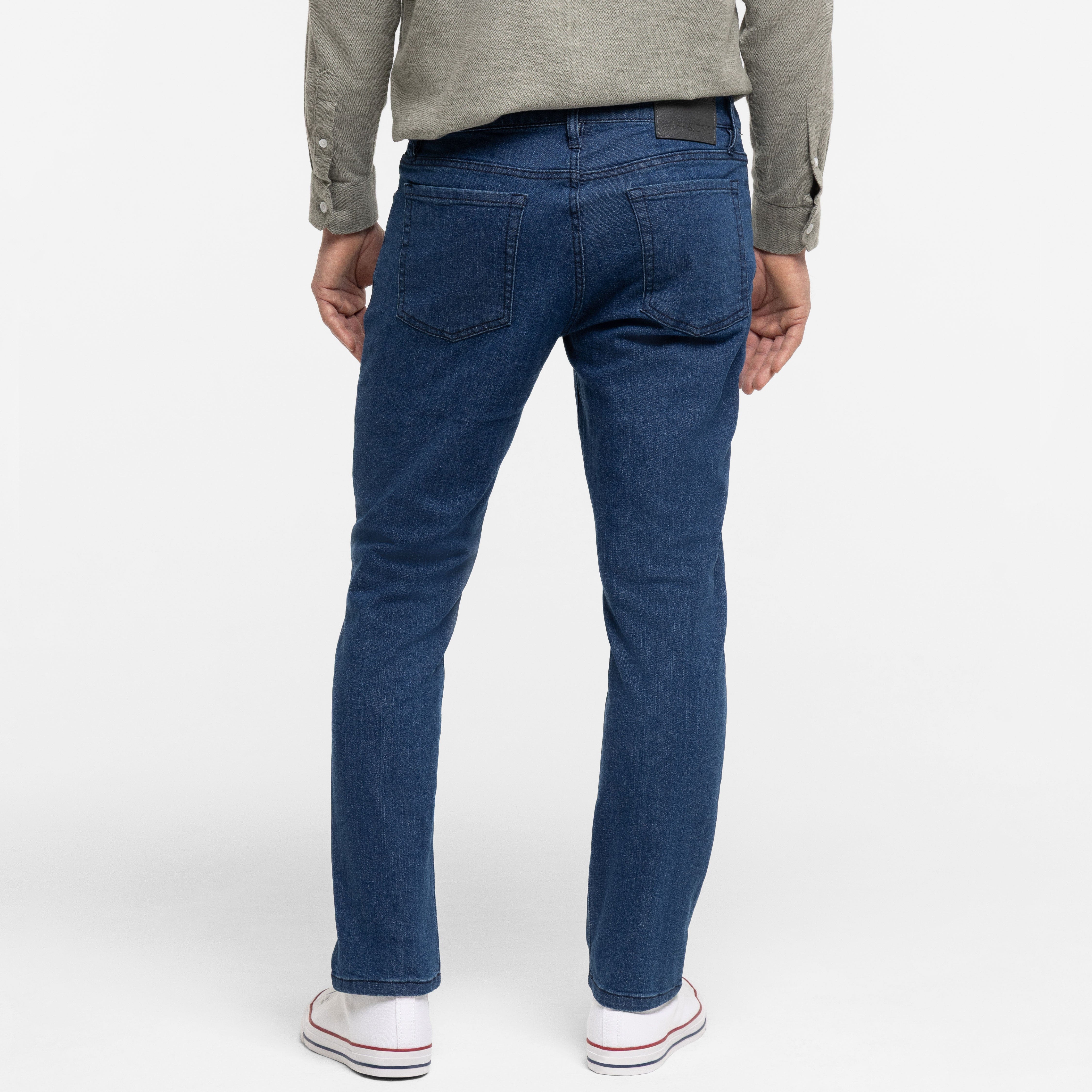 Ash & Erie Blue Wash Denim Jeans for Short Men   Essential Jeans