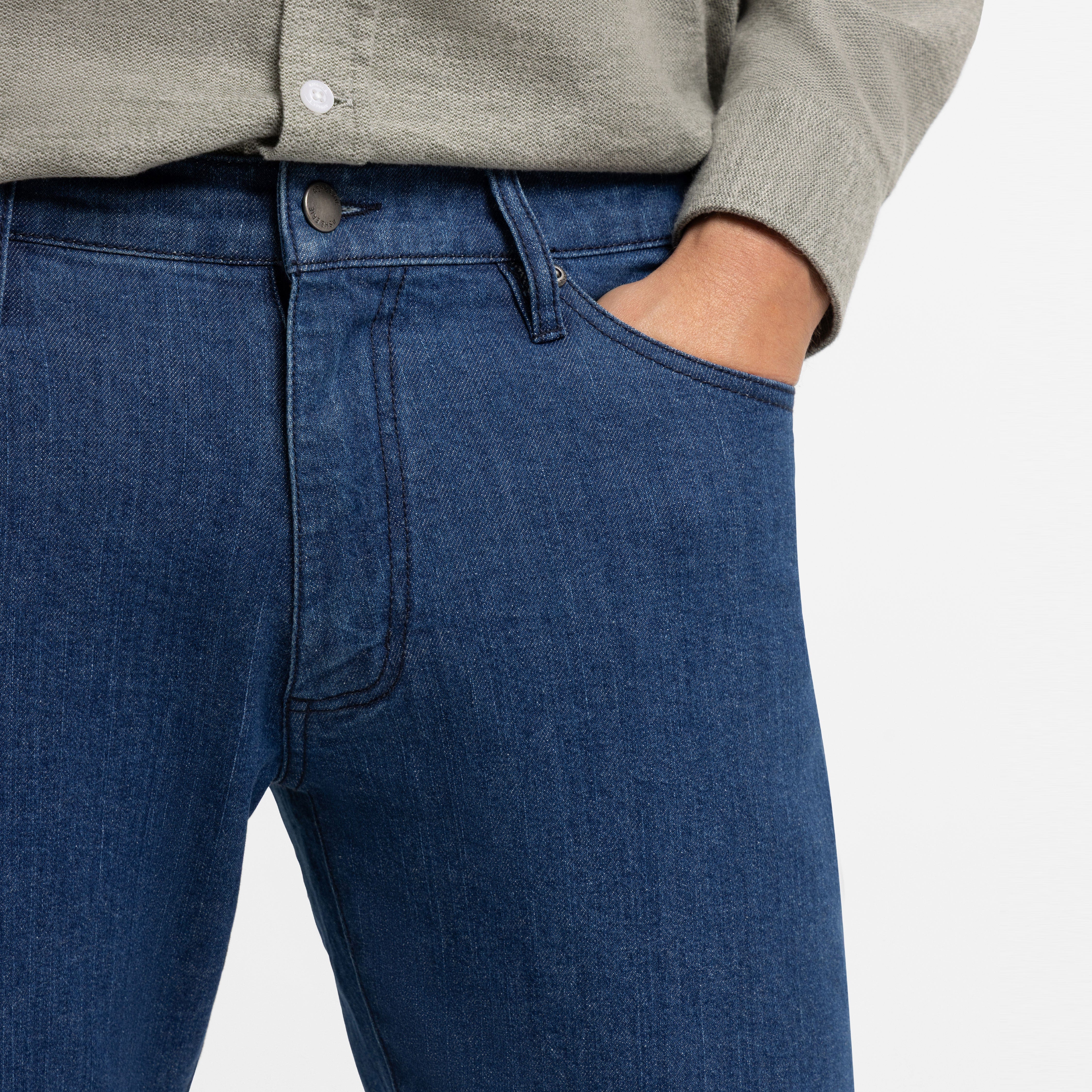 Ash & Erie Blue Wash Denim Jeans for Short Men   Essential Jeans