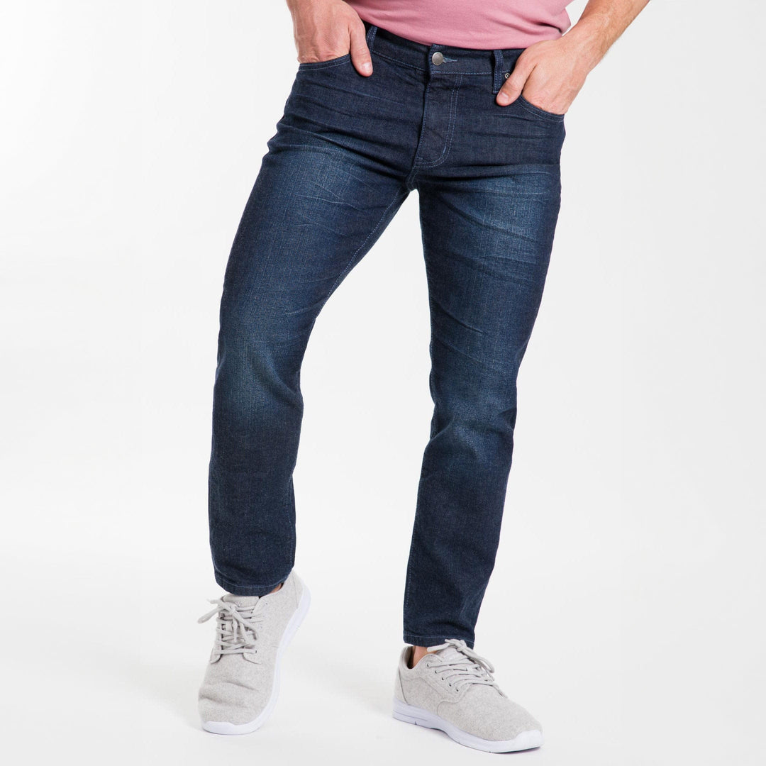 Ash & Erie Faded Blue Wash Denim Jeans for Short Men   Essential Jeans