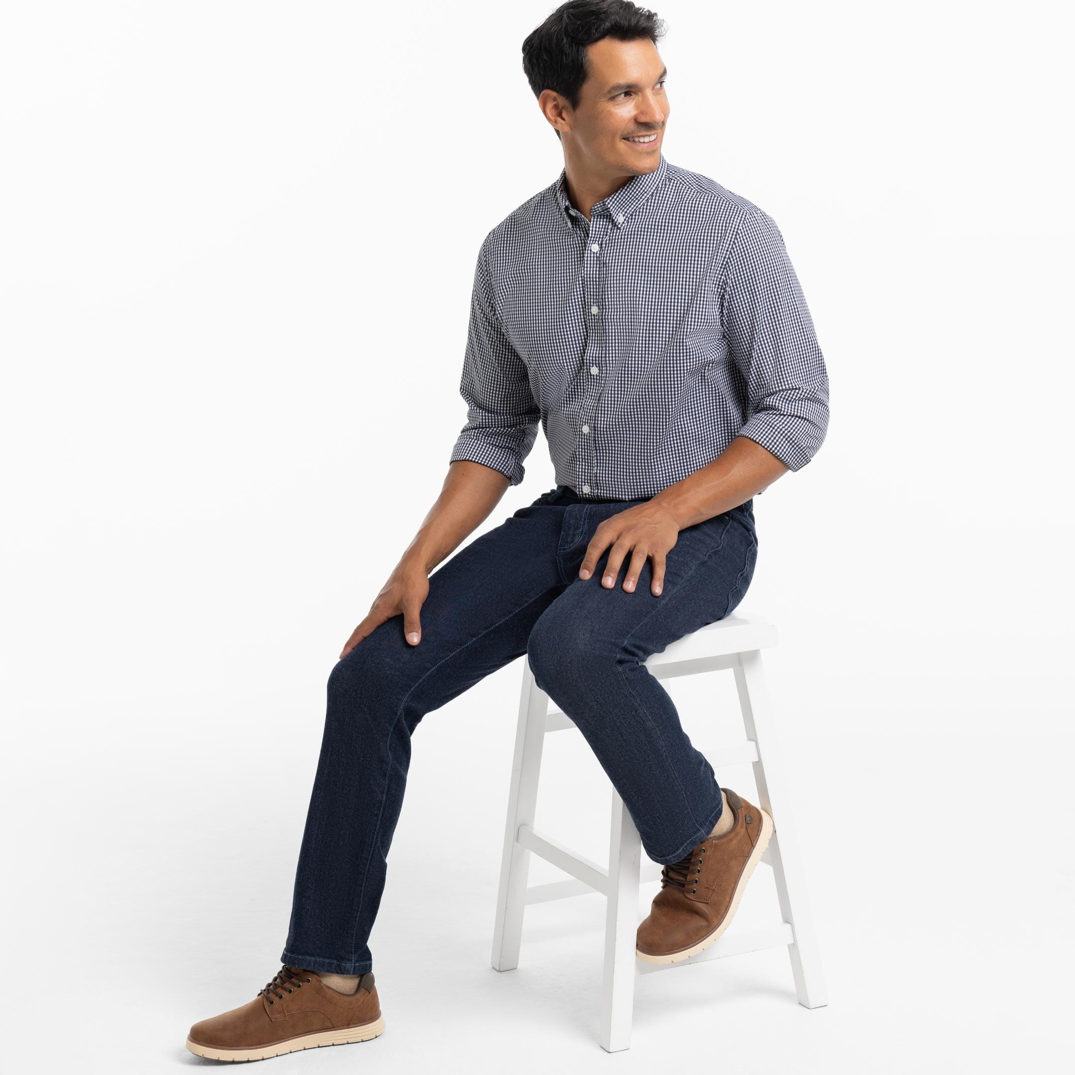 dark blue dress jeans Ginny High-Rise Dark Wash Wide Leg Jeans main image 0