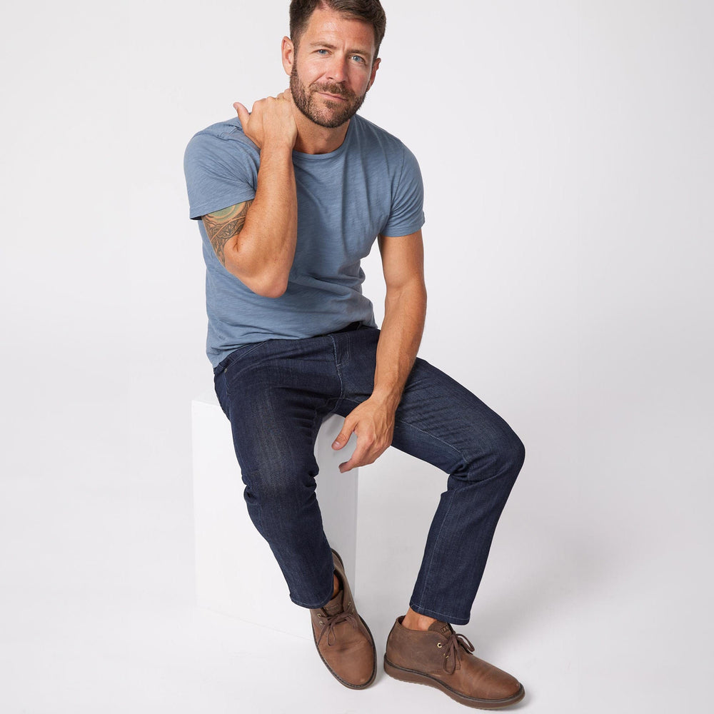 Ash & Erie Indigo Wash Denim Jeans for Short Men   Essential Jeans