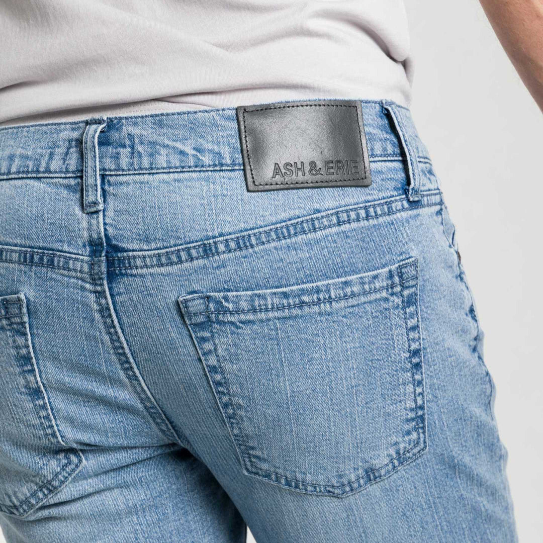 Ash & Erie Light Wash Denim Jeans for Short Men   Essential Jeans