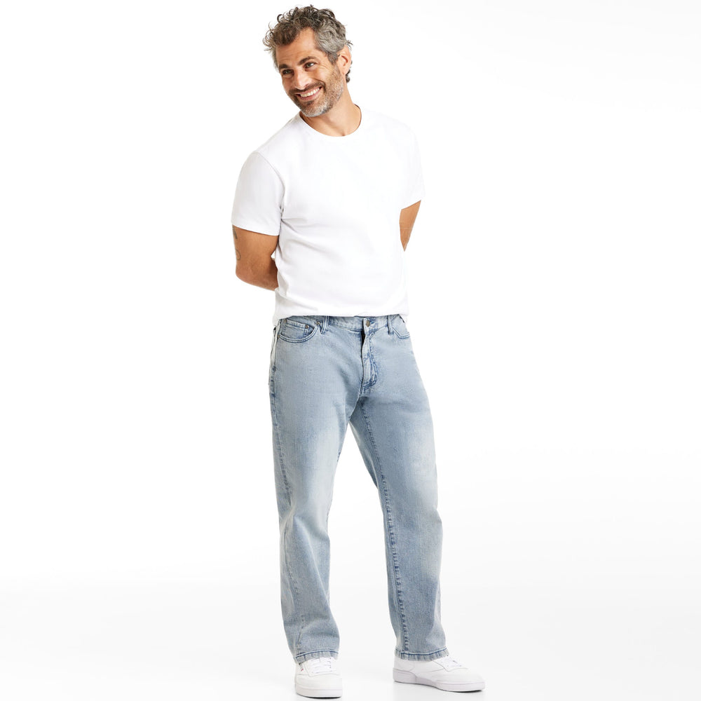 Ash & Erie Light Wash Loose Fit Essential Jeans for Short Men   Essential Jeans