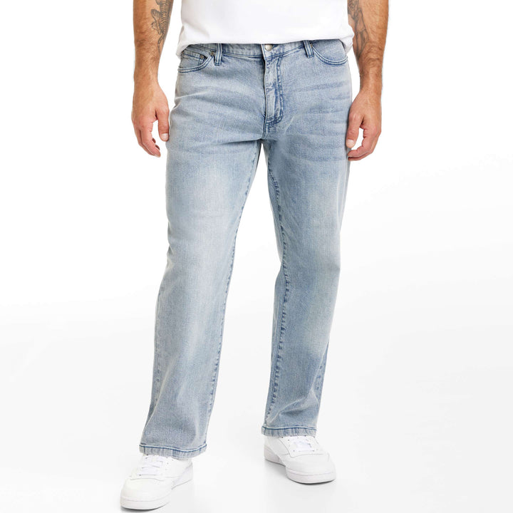 Ash & Erie Light Wash Loose Fit Essential Jeans for Short Men   Essential Jeans