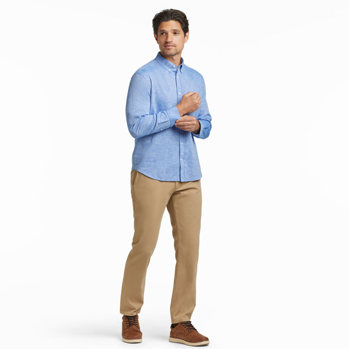 blue dress shirt with khaki pants Ash & Erie Linen Button-Down for Short Men Blue / M / Standard and part of why Mesh 1990s Vintage Dresses SIZE:16Y (175 cm) Unfinished