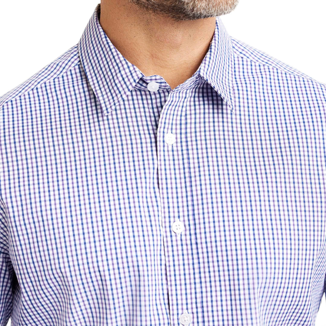 Ash & Erie Concord Check Oxford Wrinkle-Free Button-Down Shirt for Short Men   Everyday Shirts