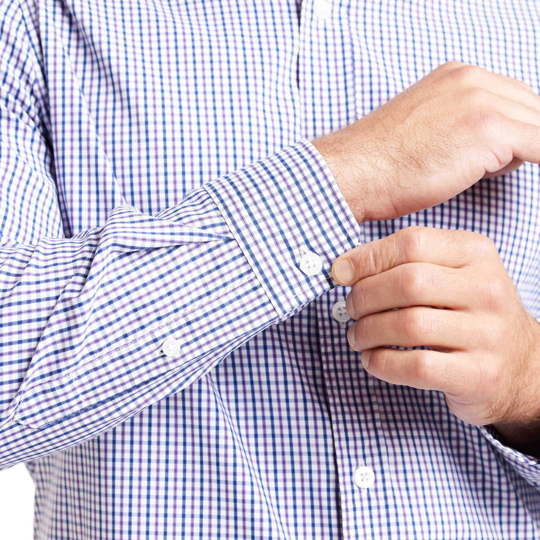 Ash & Erie Concord Check Oxford Wrinkle-Free Button-Down Shirt for Short Men   Everyday Shirts