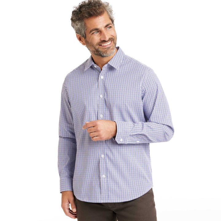 Ash & Erie Concord Check Oxford Wrinkle-Free Button-Down Shirt for Short Men   Everyday Shirts