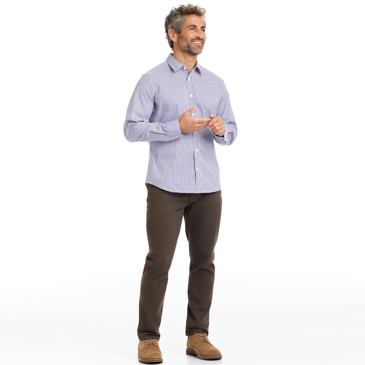 Ash & Erie Concord Check Oxford Wrinkle-Free Button-Down Shirt for Short Men   Everyday Shirts