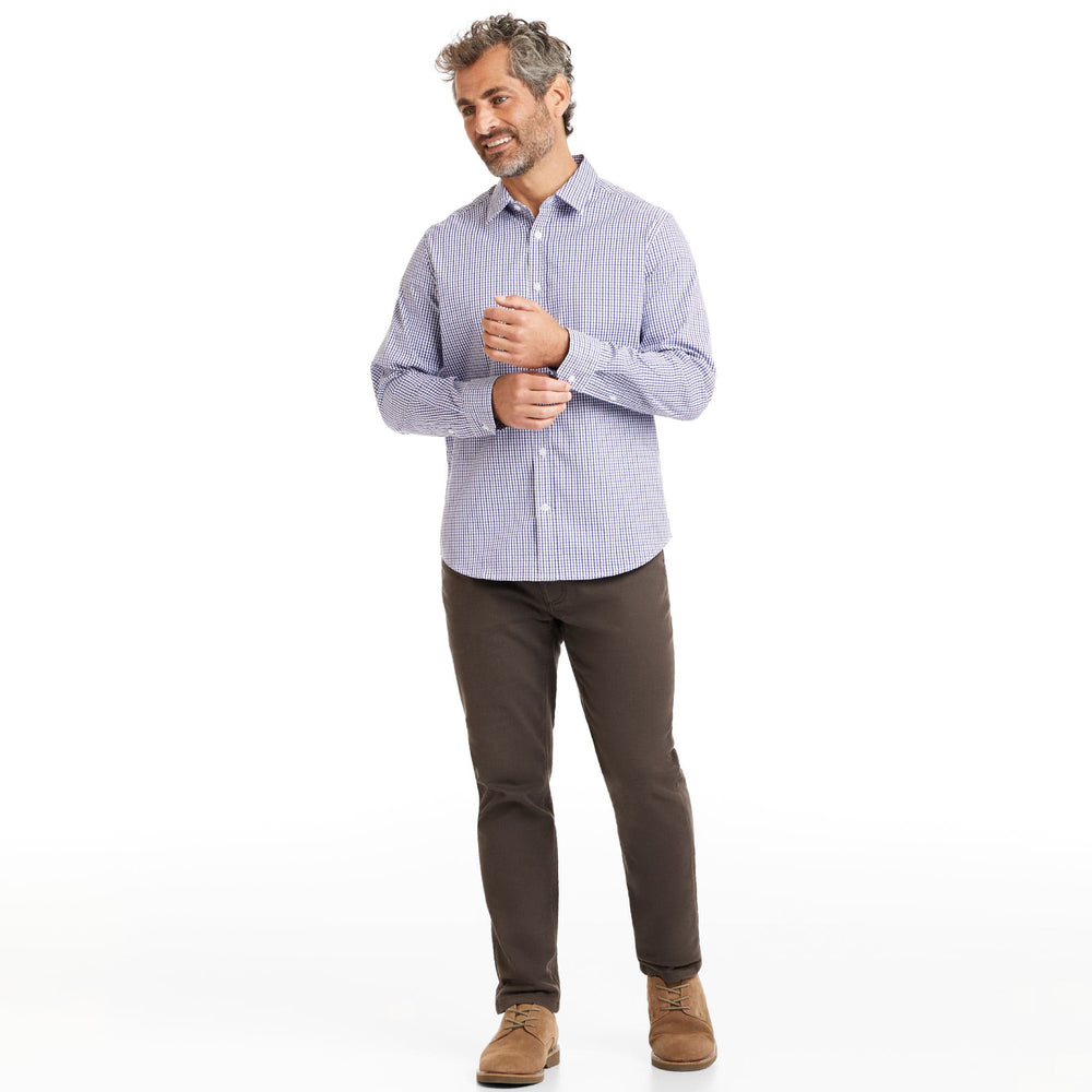 Ash & Erie Concord Check Oxford Wrinkle-Free Button-Down Shirt for Short Men   Everyday Shirts