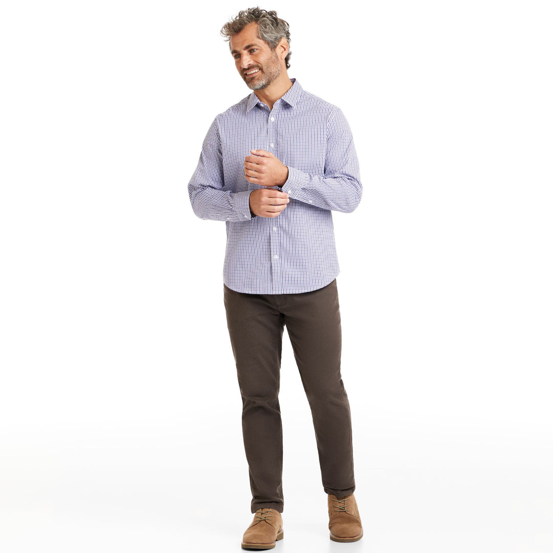 Ash & Erie Concord Check Oxford Wrinkle-Free Button-Down Shirt for Short Men   Everyday Shirts
