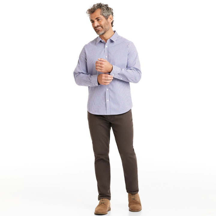 Ash & Erie Concord Check Oxford Wrinkle-Free Button-Down Shirt for Short Men   Everyday Shirts