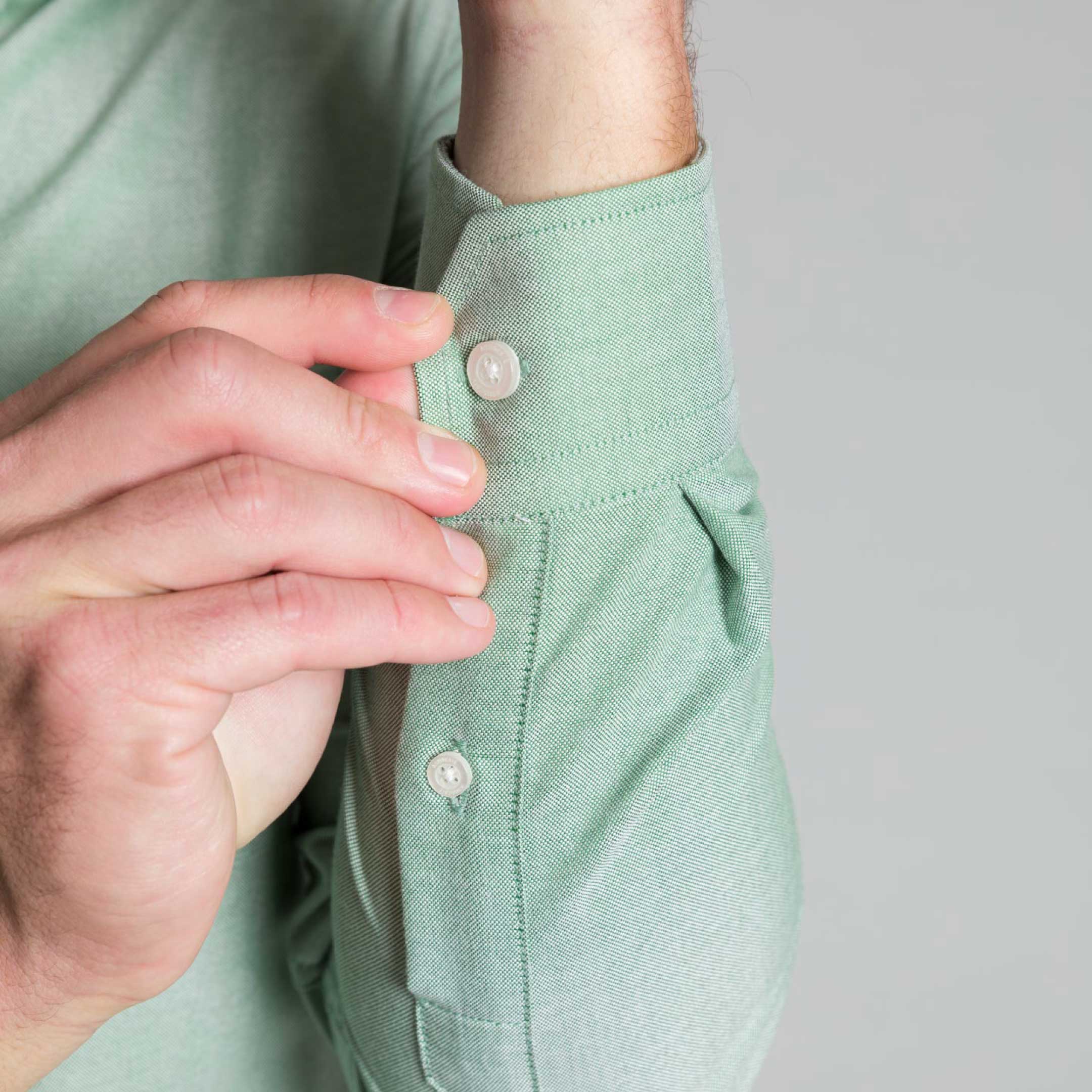 Buy Faded Fern Oxford Wrinkle-Free Button-Down Shirt for Short Men | Ash & Erie   Everyday Shirts