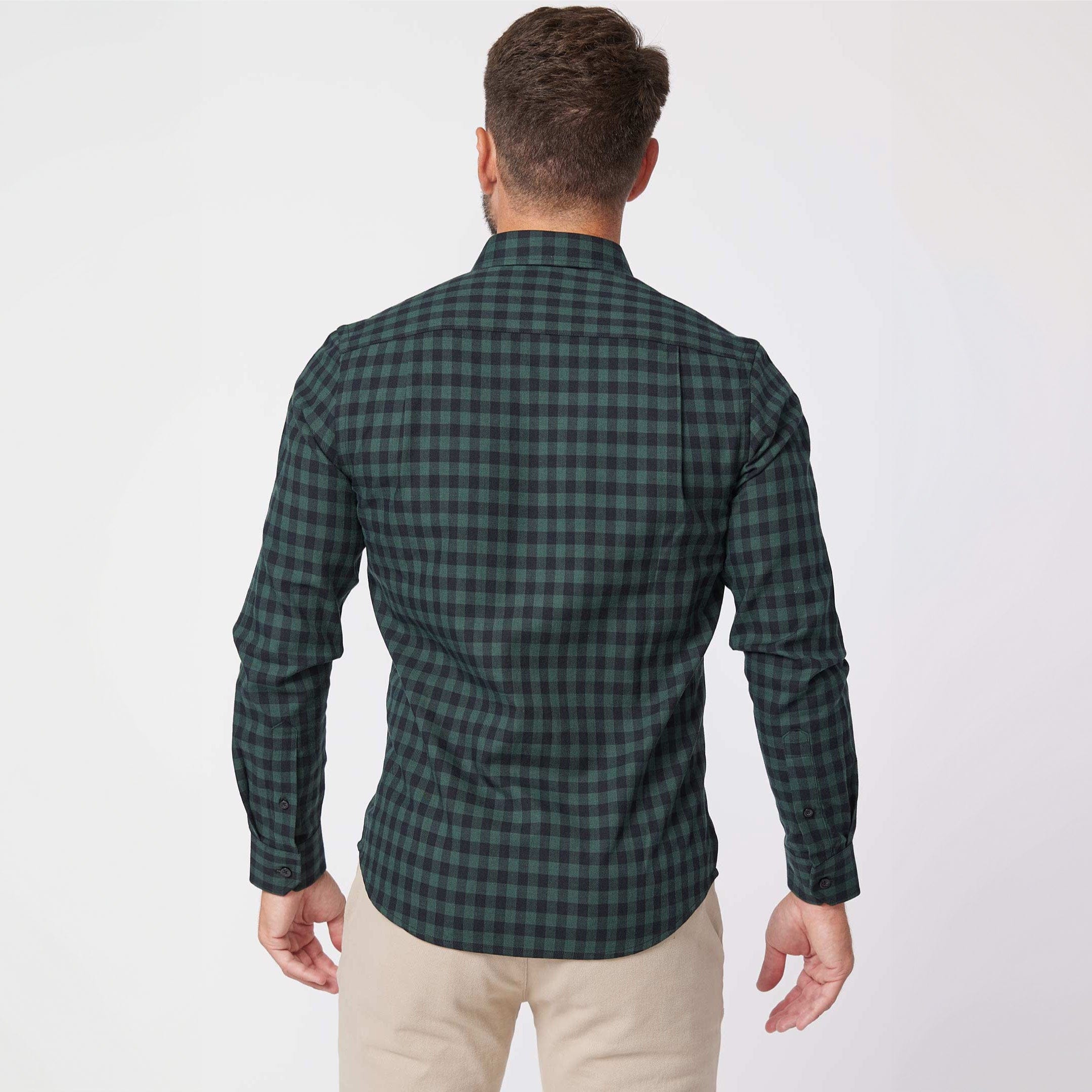 Ash & Erie Greenstone Plaid Button-Down Shirt for Short Men   Everyday Shirts