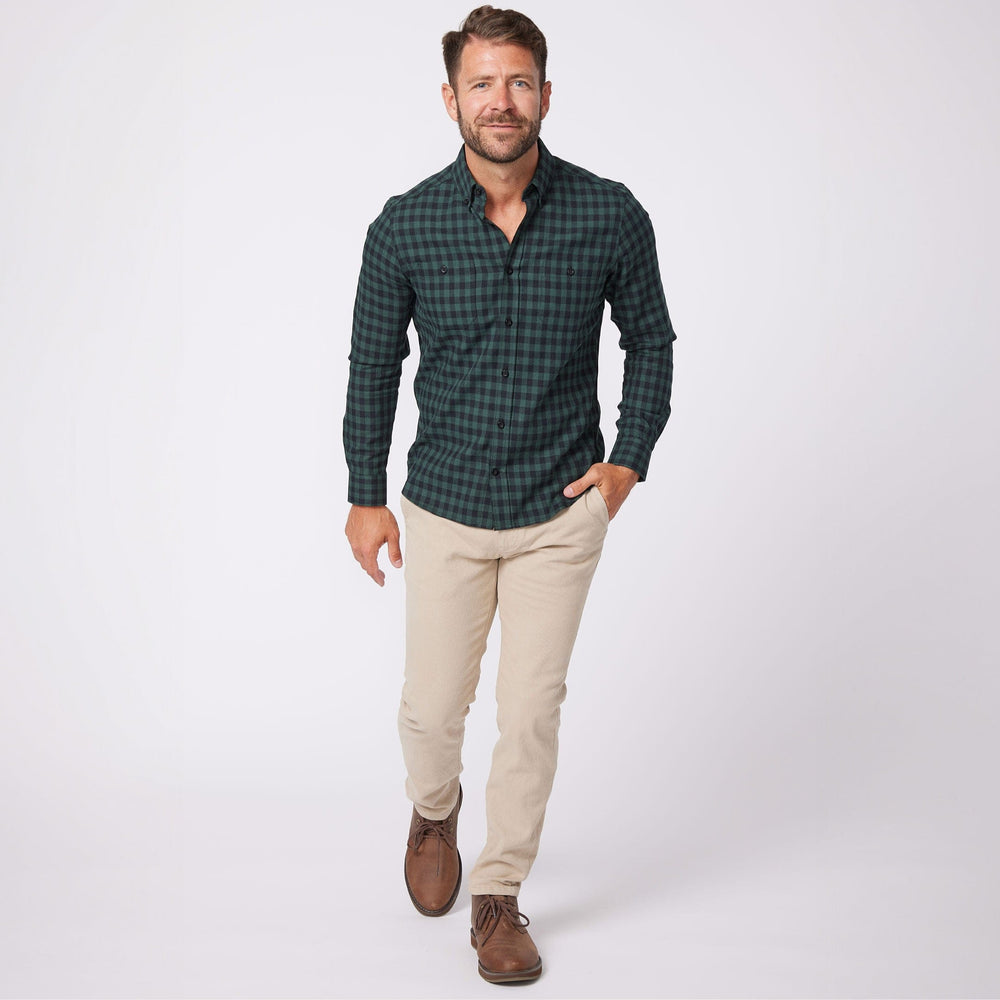 Ash & Erie Greenstone Plaid Button-Down Shirt for Short Men   Everyday Shirts