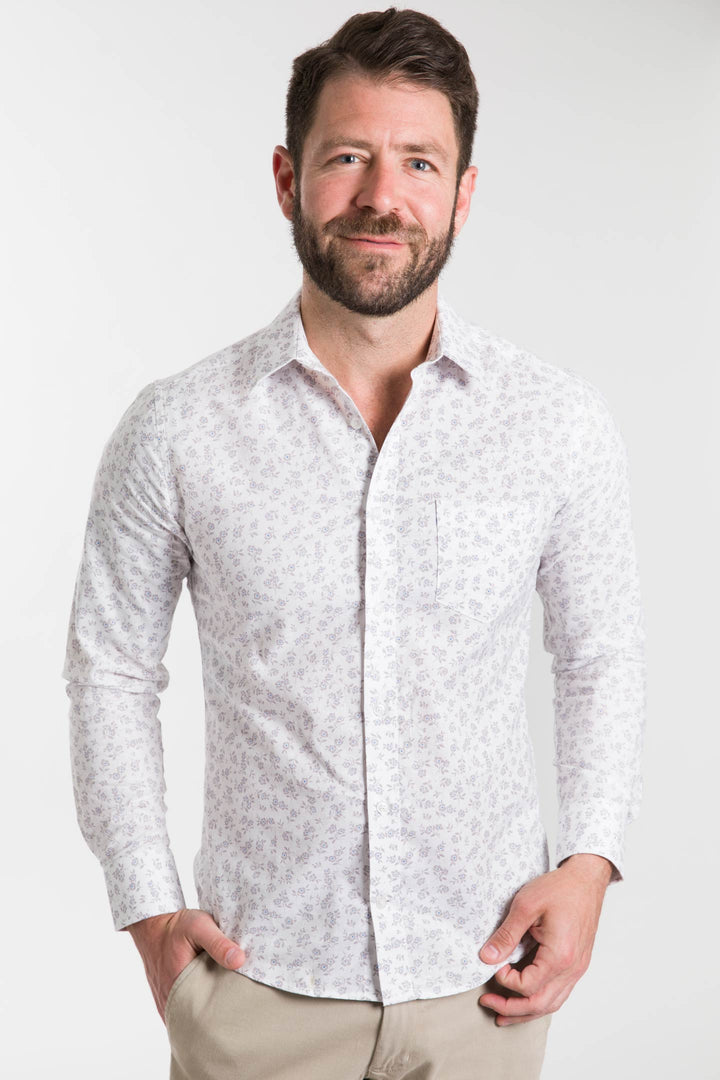 Ash & Erie Grey Linen Button-Down Shirt for Short Men   Everyday Shirts