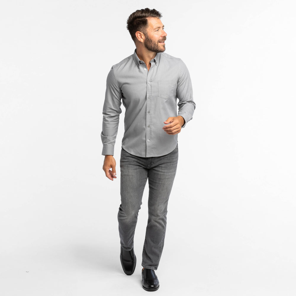 Ash & Erie Greystone Button-Down Shirt for Short Men   Everyday Shirts