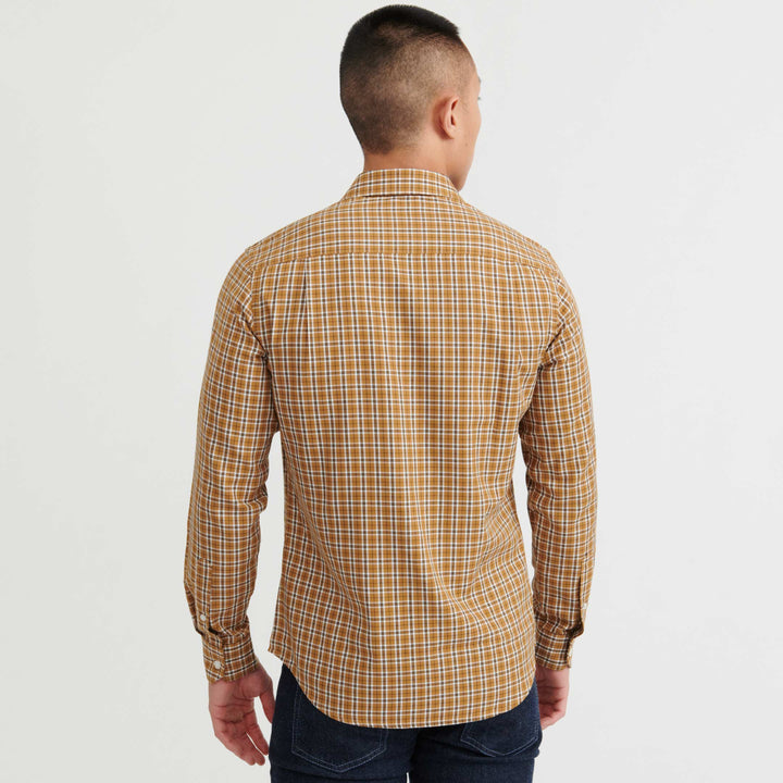 Ash & Erie Hazelnut Plaid Button-Down Shirt for Short Men   Everyday Shirts