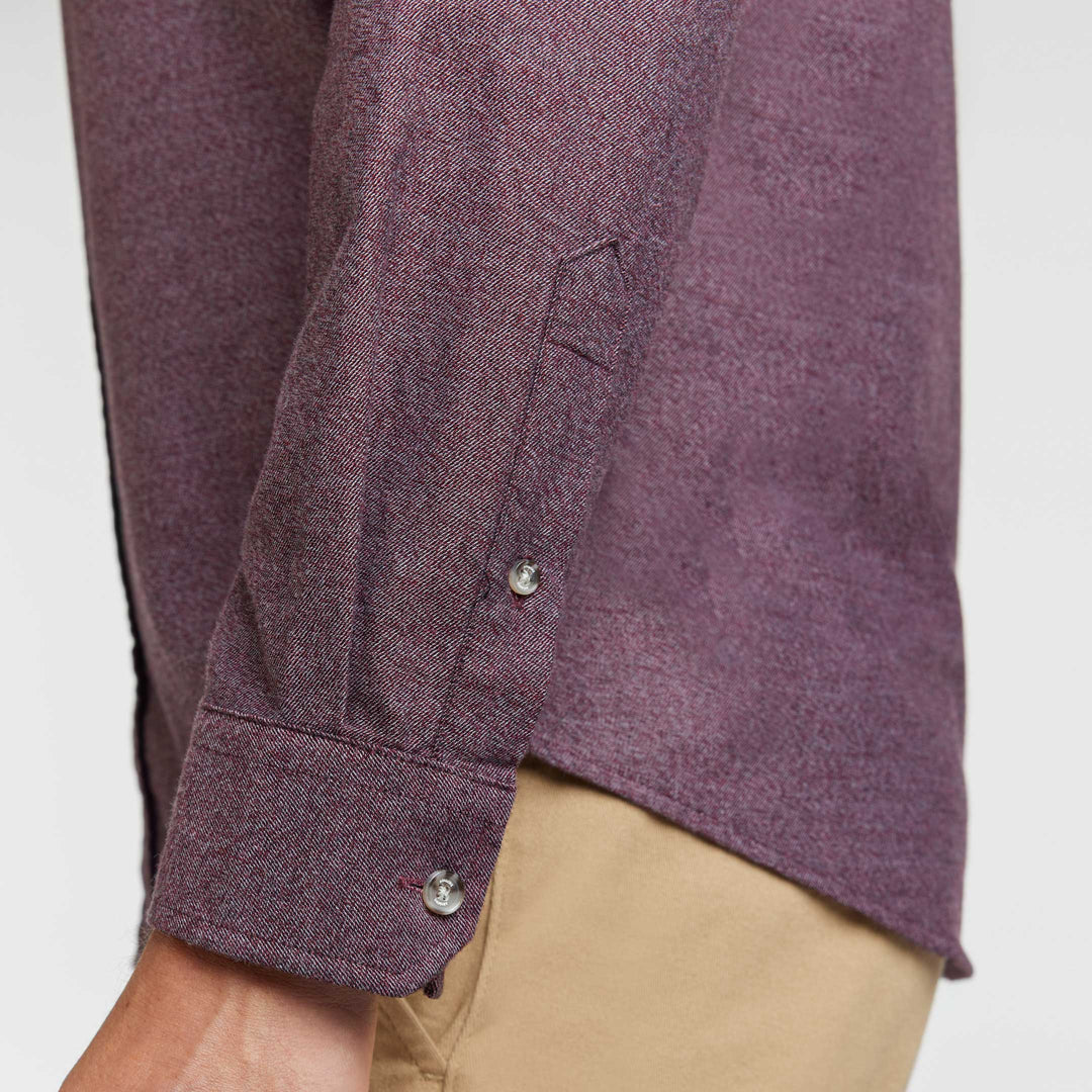Ash & Erie Heather Burgundy Button-Down Shirt for Short Men   Everyday Shirts