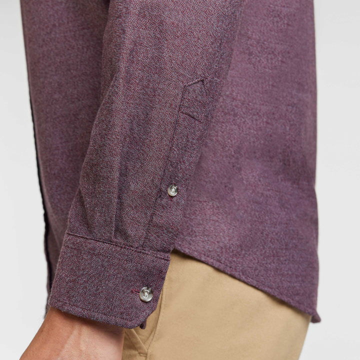 Ash & Erie Heather Burgundy Button-Down Shirt for Short Men   Everyday Shirts