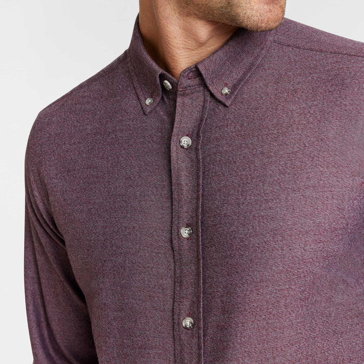 Ash & Erie Heather Burgundy Button-Down Shirt for Short Men   Everyday Shirts