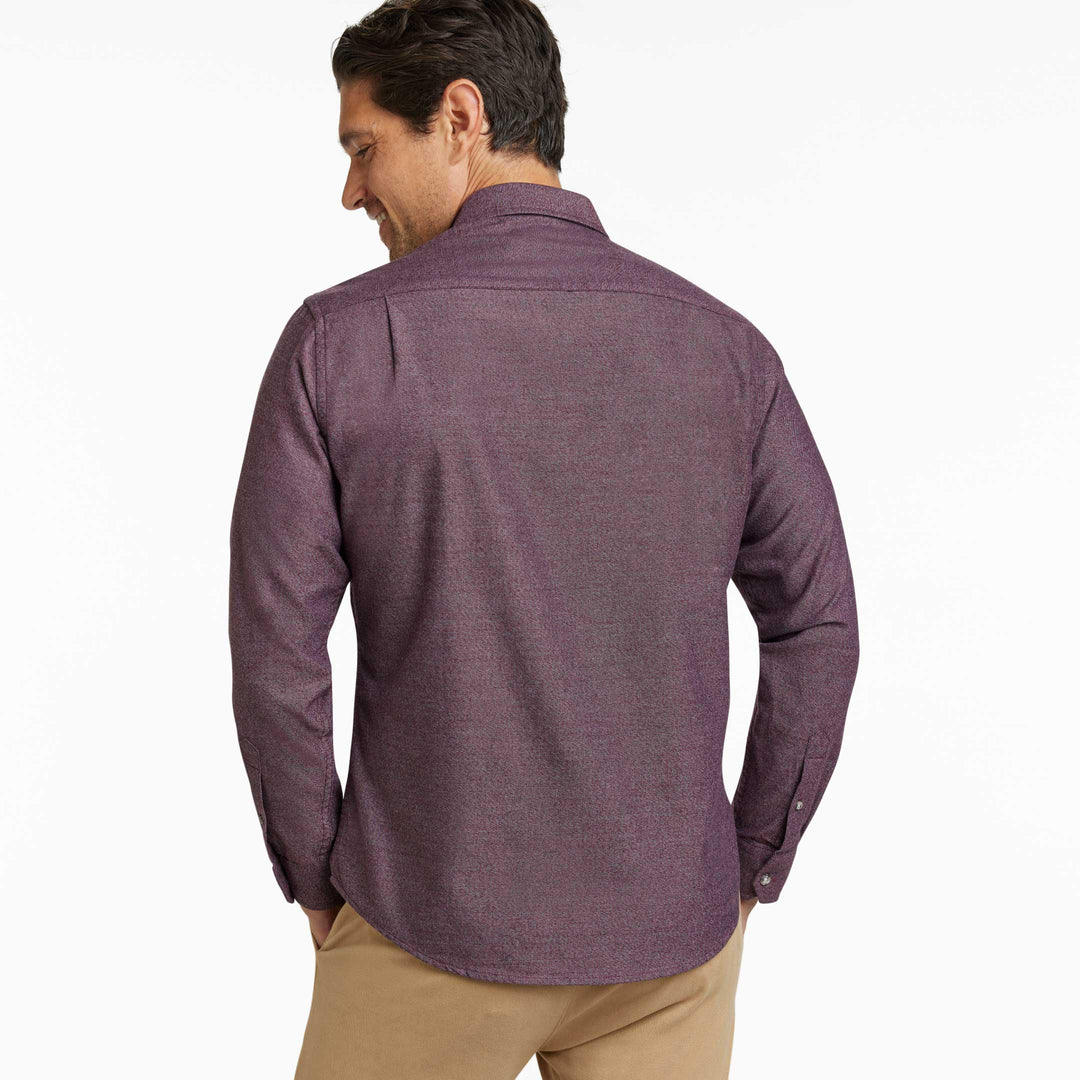 Ash & Erie Heather Burgundy Button-Down Shirt for Short Men   Everyday Shirts