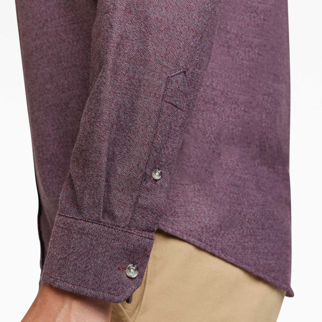 Ash & Erie Heather Burgundy Button-Down Shirt for Short Men   Everyday Shirts