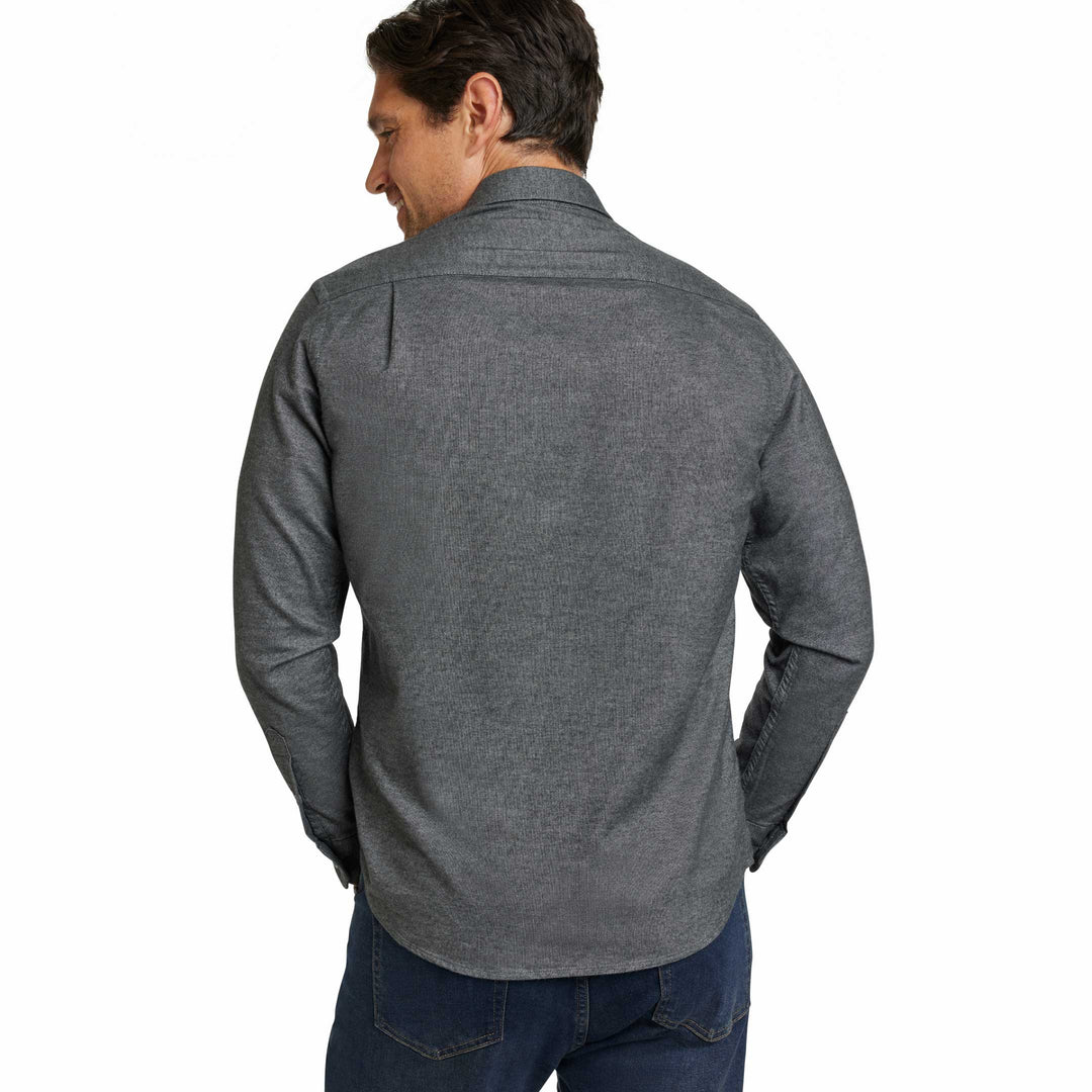 Ash & Erie Heather Charcoal Brushed Button-Down Shirt for Short Men   Everyday Shirts
