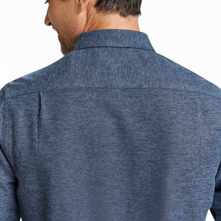 Ash & Erie Heather Indigo Brushed Button-Down Shirt for Short Men   Everyday Shirts