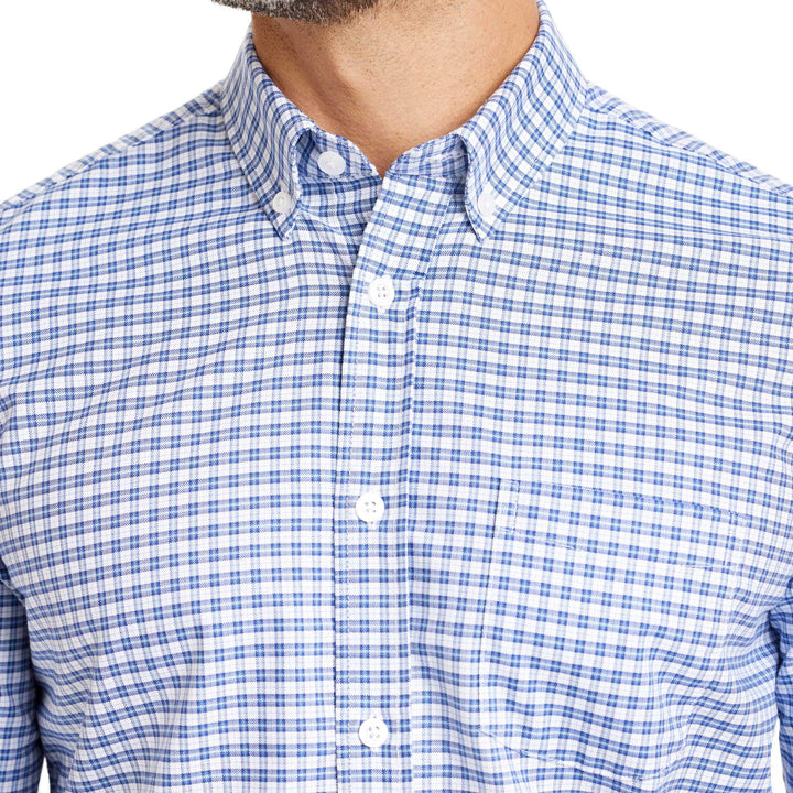 Ash & Erie Hudson Check Oxford Wrinkle-Free Button-Down Shirt for Short Men   Everyday Shirts