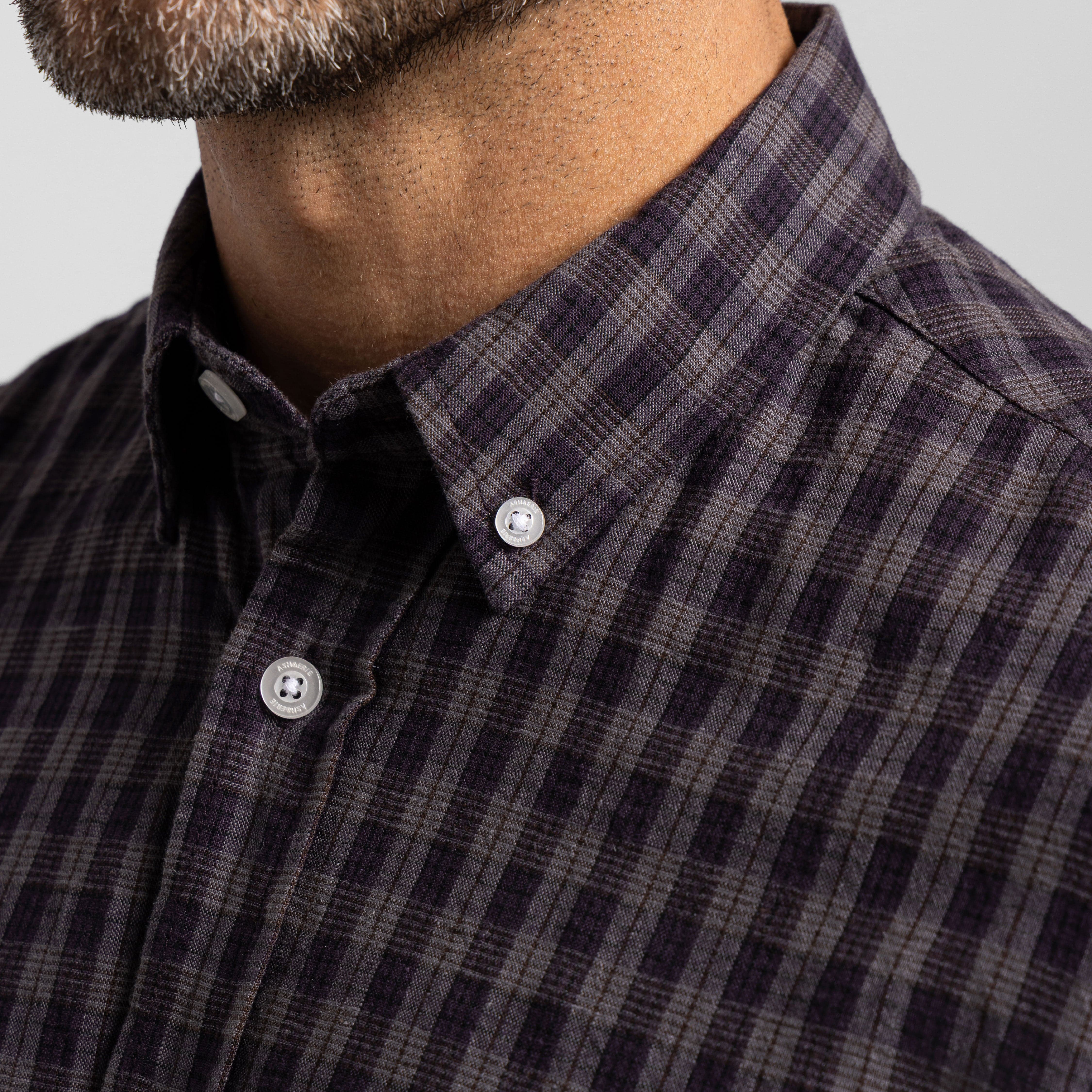 plaid dress shirt Comfort Stretch Non-Iron in stretch The Navy Bennet Plaid Casual
