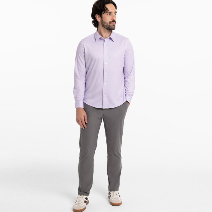 Ash & Erie Iris Stripes Performance Stretch Shirt for Short Men   Everyday Shirts