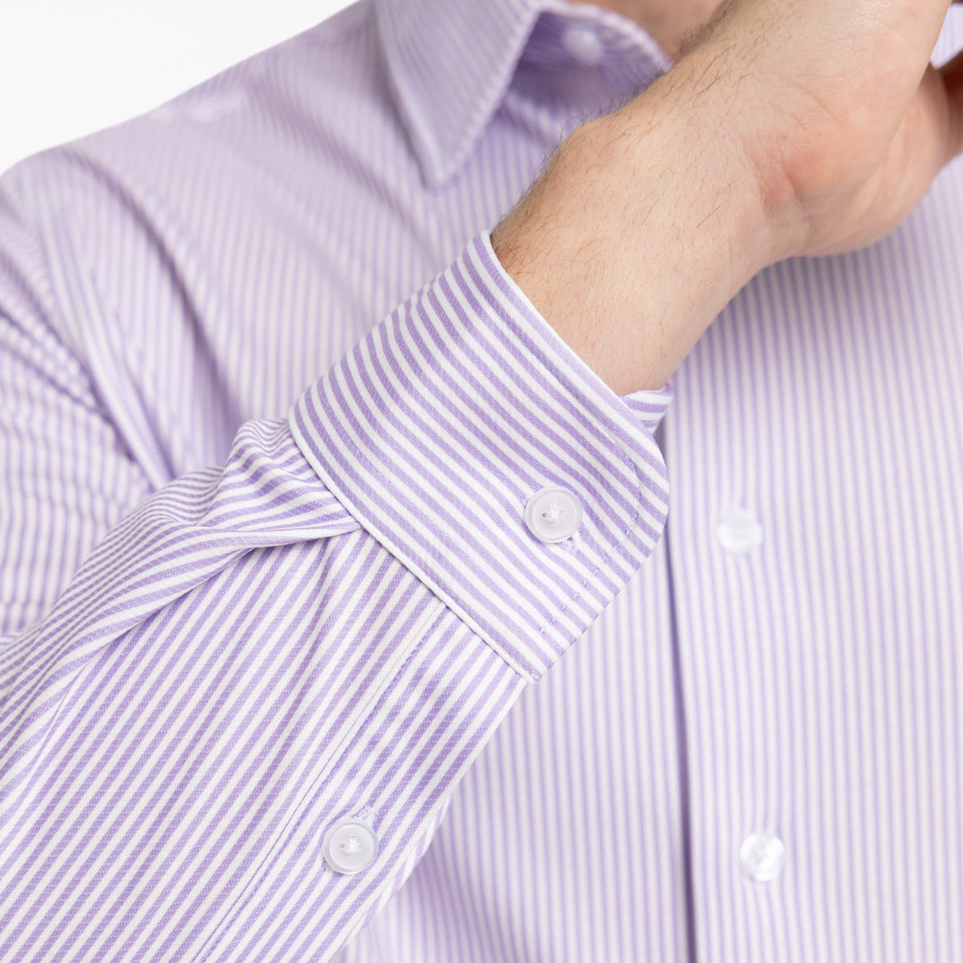 Ash & Erie Iris Stripes Performance Stretch Shirt for Short Men   Everyday Shirts