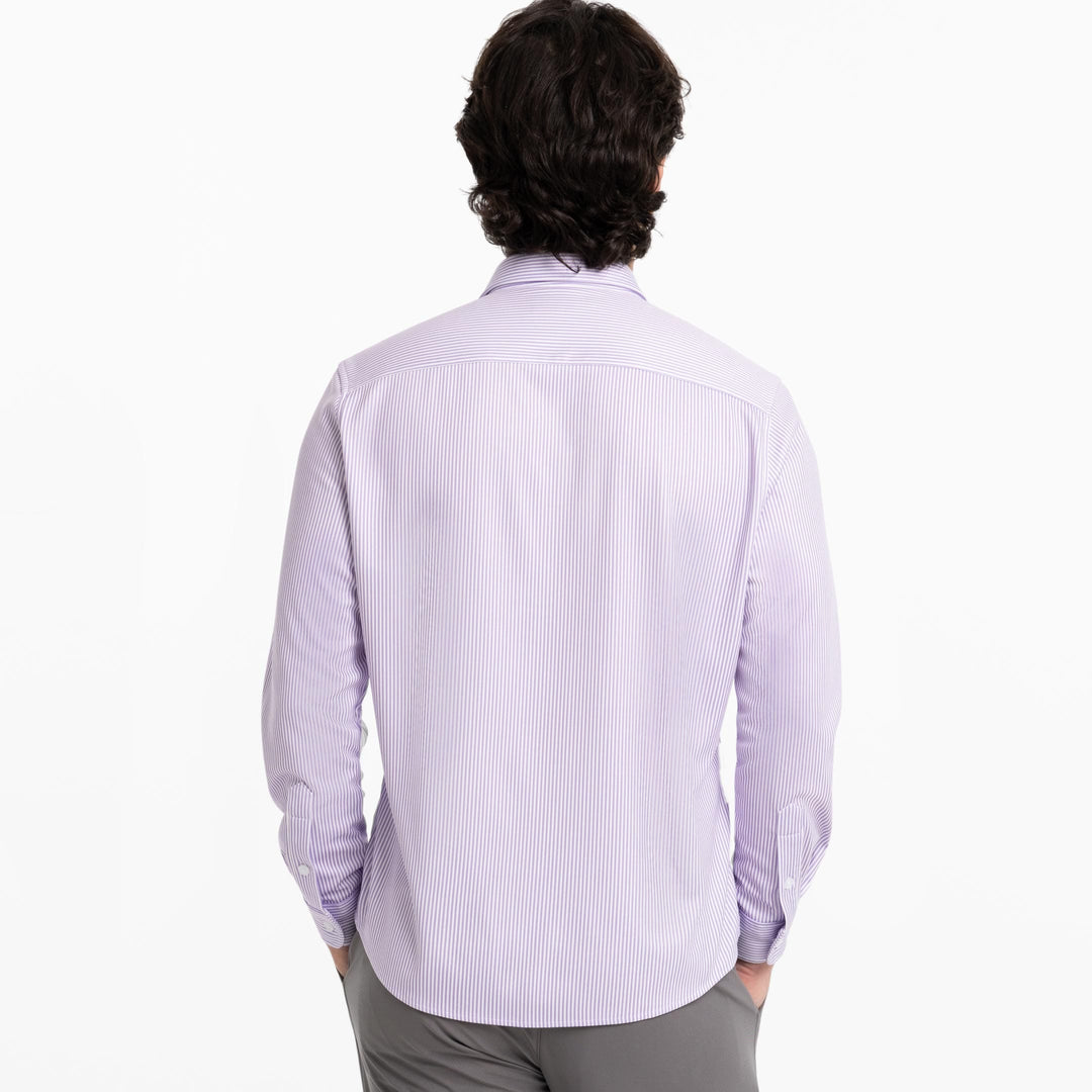 Ash & Erie Iris Stripes Performance Stretch Shirt for Short Men   Everyday Shirts