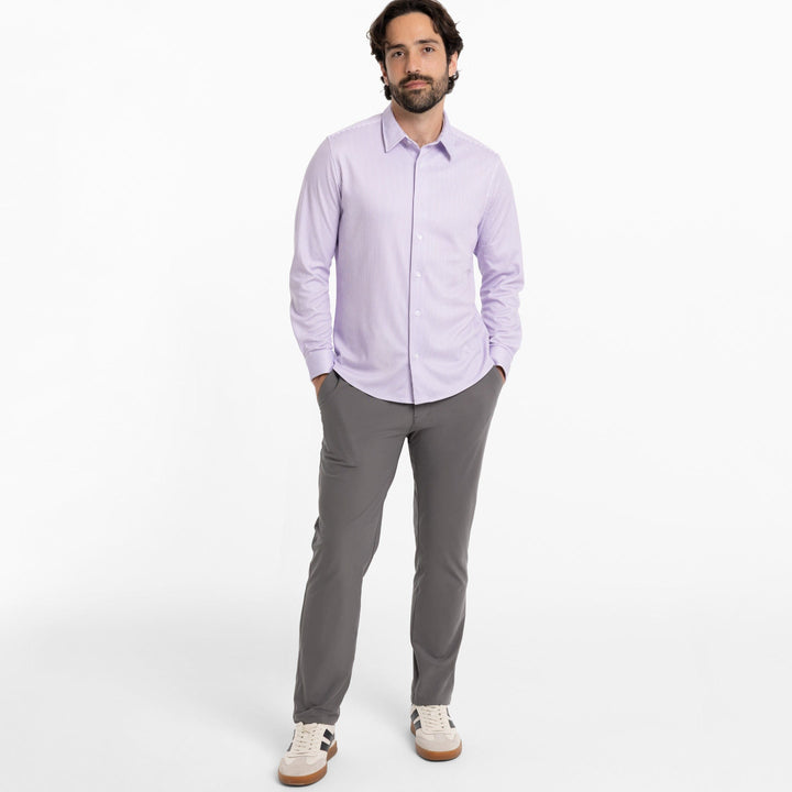 Ash & Erie Iris Stripes Performance Stretch Shirt for Short Men   Everyday Shirts