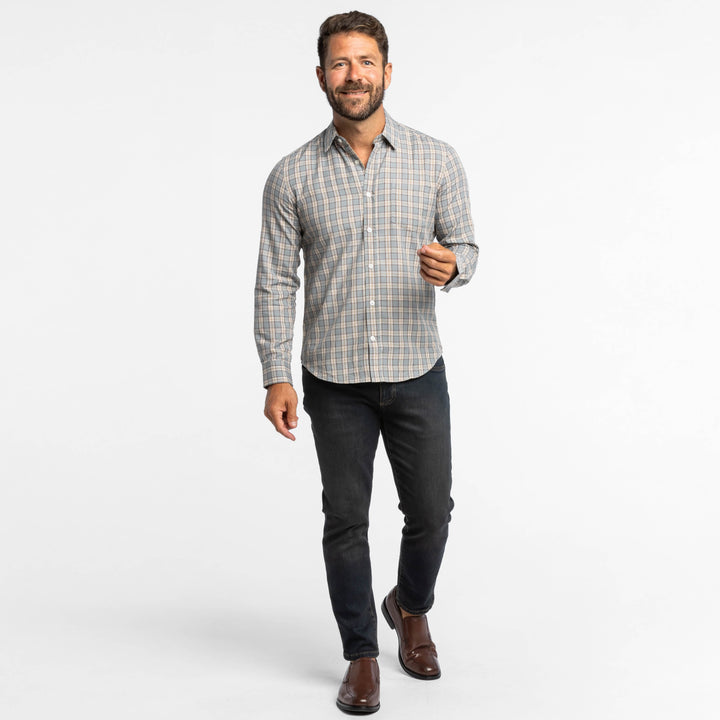 Ash & Erie Pewter Plaid Button-Down Shirt for Short Men   Everyday Shirts