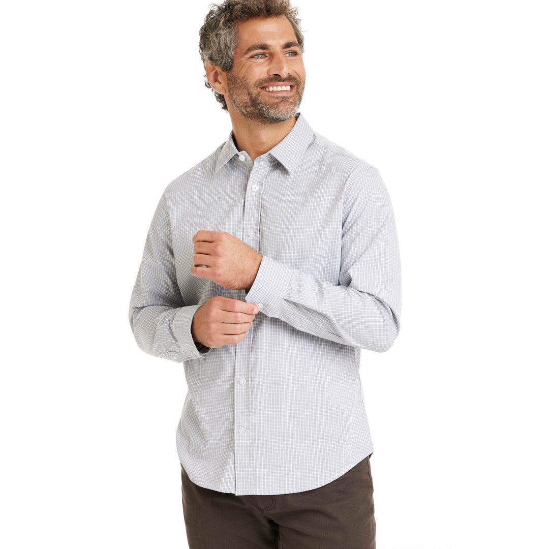 Ash & Erie Quartz Check Wrinkle-Free Button-Down Shirt for Short Men   Everyday Shirts