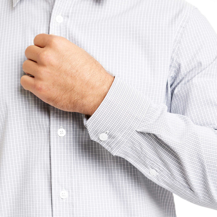 Ash & Erie Quartz Check Wrinkle-Free Button-Down Shirt for Short Men   Everyday Shirts