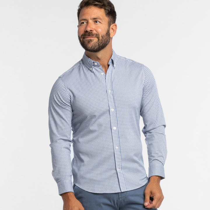 Ash & Erie Stratus Gingham Button-Down Shirt for Short Men   Everyday Shirts