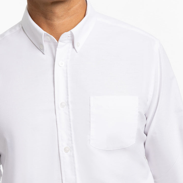 Ash & Erie White Oxford Wrinkle-Free Button-Down Shirt for Short Men   Everyday Shirts