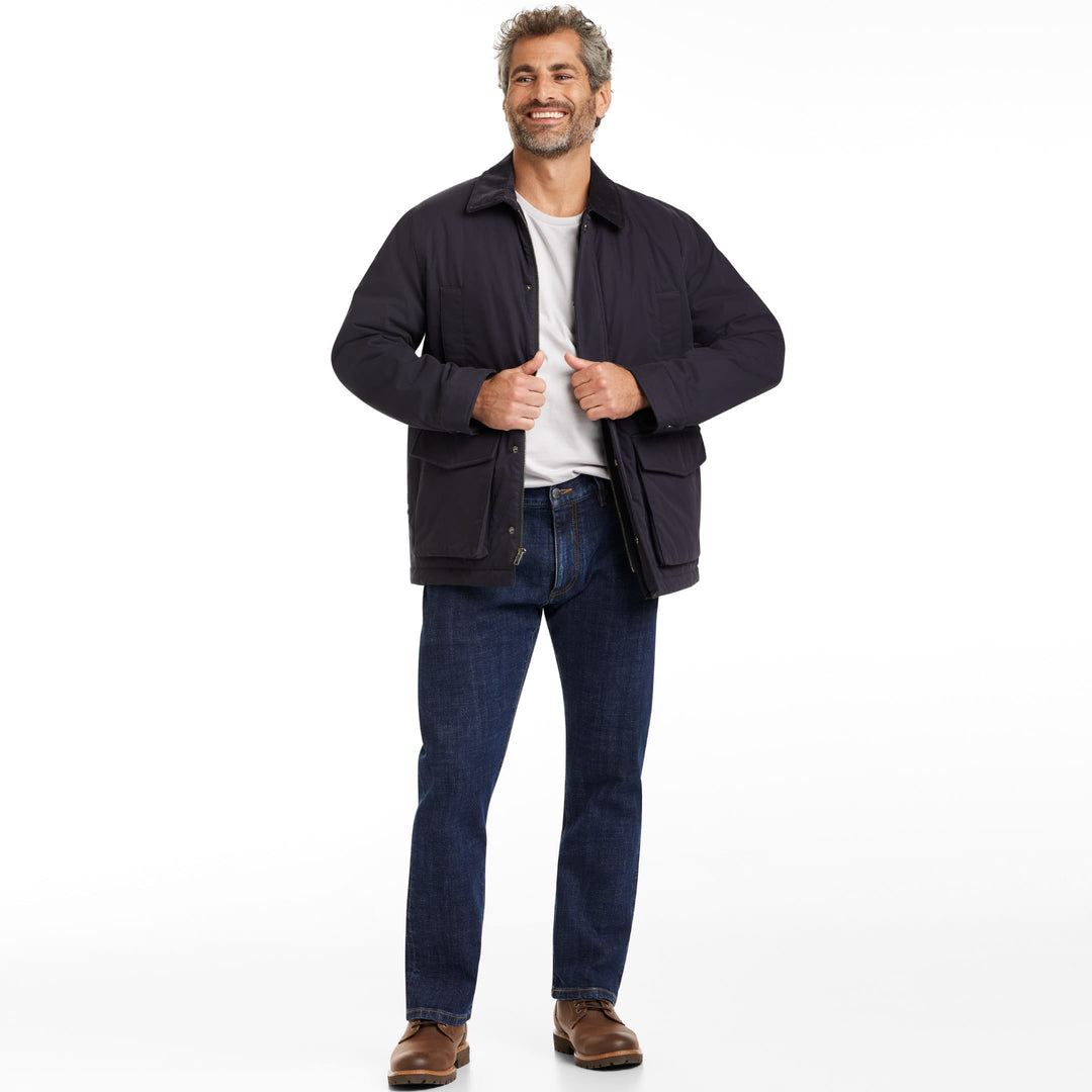 Ash & Erie Navy Padded Field Jacket for Short Men   Field Jacket