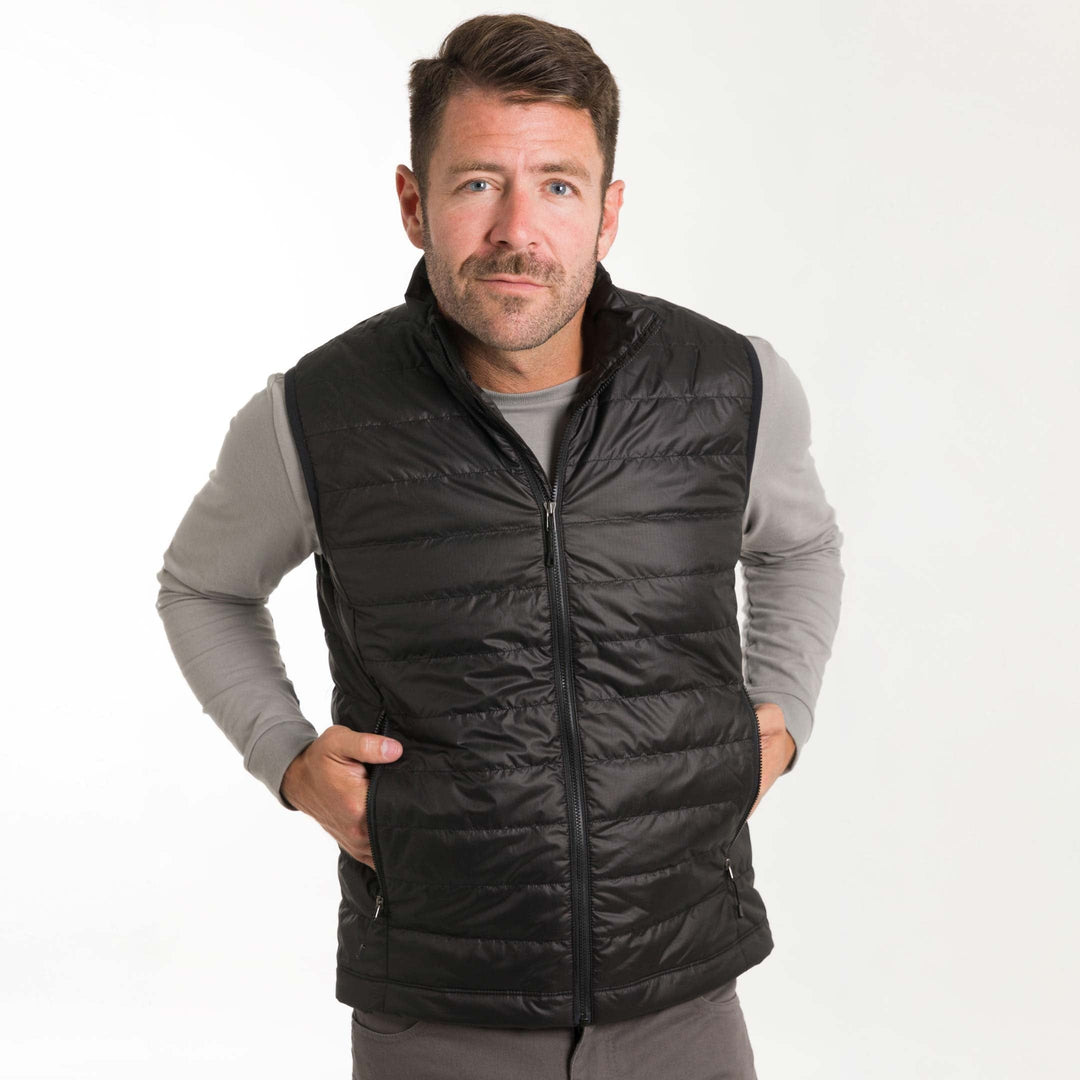 Ash Erie Black Fjord Vest for Short Men - Main Image