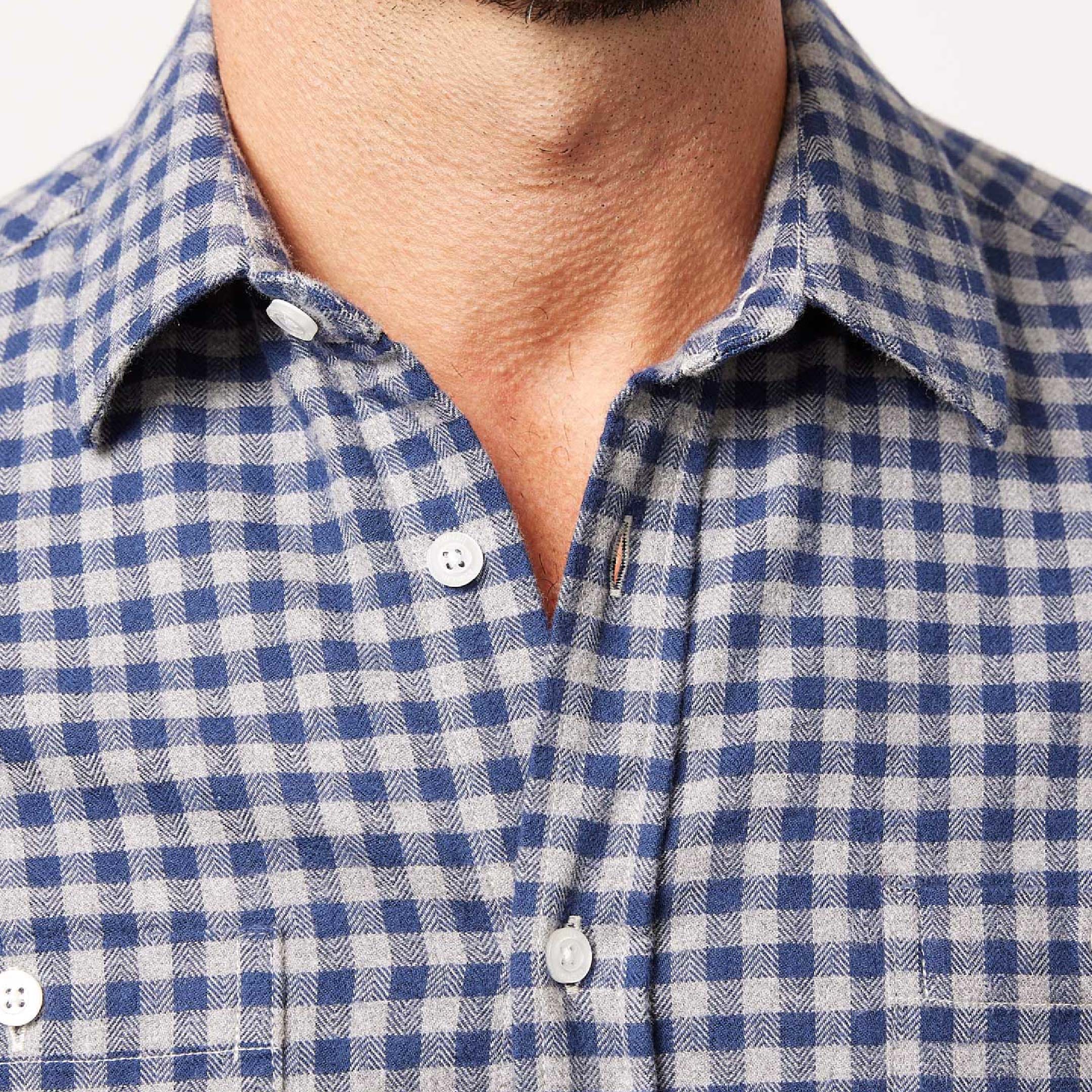 gingham plaid dress shirt Non-Iron Cotton Gingham Dress Shirt With Contrast Trim