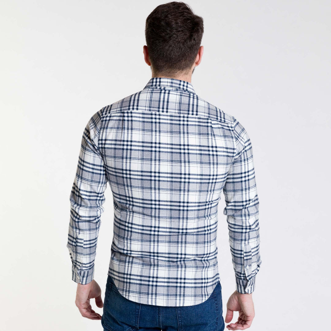 Ash & Erie Highland Plaid Flannel Button-Down Shirt for Short Men   Flannel Everyday Shirt