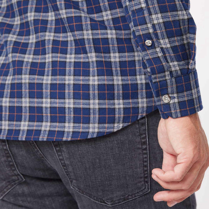 Ash & Erie Ozark Plaid Flannel Button-Down Shirt for Short Men   Flannel Everyday Shirt