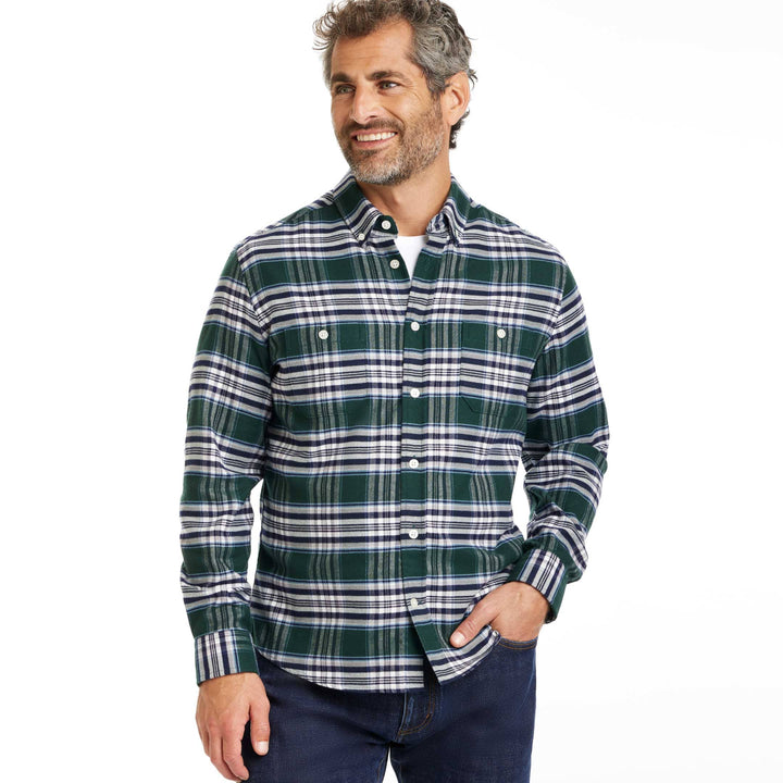 Ash & Erie Pine Grove Flannel Button-Down Shirt for Short Men   Flannel Everyday Shirt